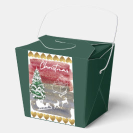 Caja Para Regalos Árboles de Navidad vintage