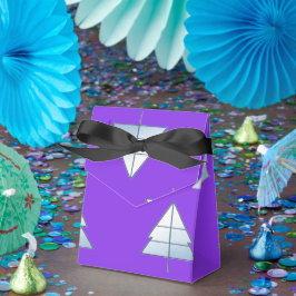 Caja Para Regalos Árboles de Nieve Elegante Invierno