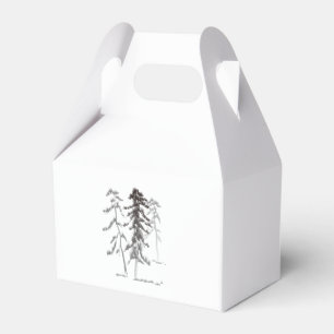 Caja Para Regalos Árboles de pino