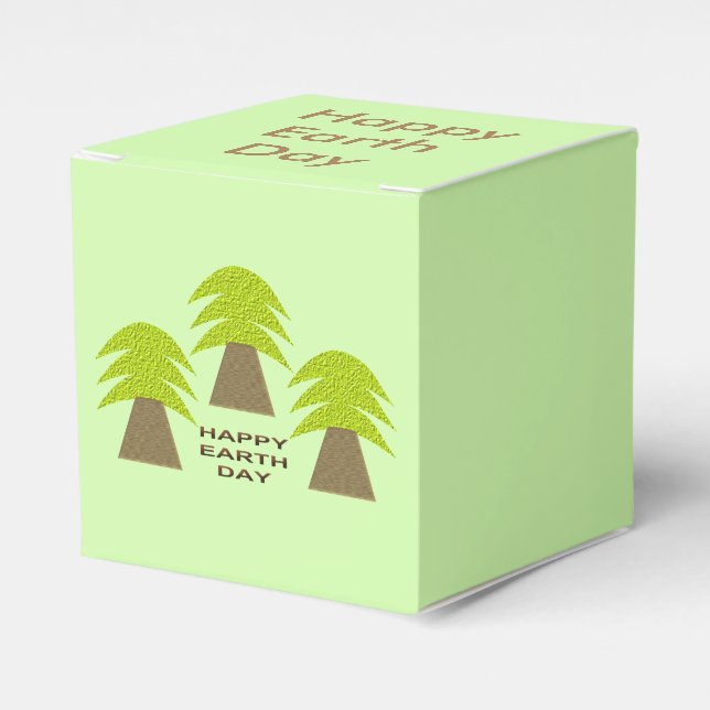 Caja Para Regalos Árboles del Día de la Tierra Personalizados (Costado Anverso)