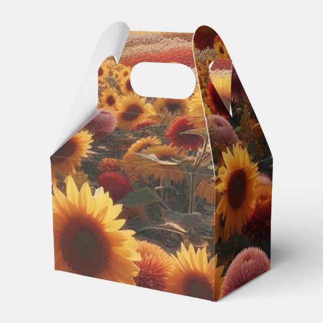 Caja Para Regalos Árboles otoñales/campo con mamáes (Front Side)