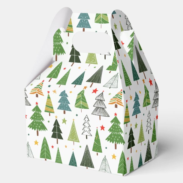 Caja Para Regalos Árboles retro (Reverso )
