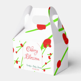 Caja Para Regalos Arch shape cherry blossom red green baby shower na