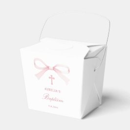 Caja Para Regalos Arco de bautizo de acuarela rosa para llevar