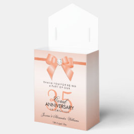 Caja Para Regalos Arco de Coral y Cinta 35 Aniversario de Boda