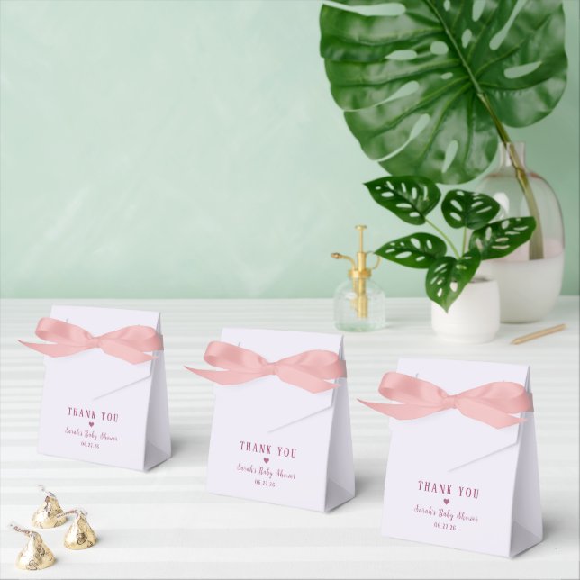 Caja Para Regalos Arco de Pastel de Rosa Gracias Bebé Shower (Múltiple)