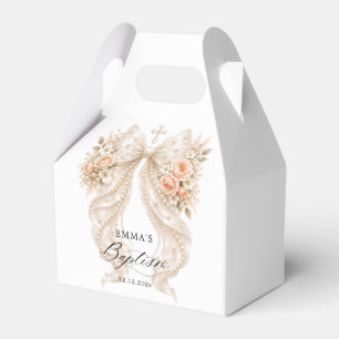 Caja Para Regalos Arco Floral Perla Bautizo