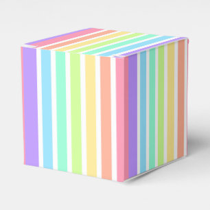 Caja Para Regalos Arco iris de Bubblegum y rayas blancas