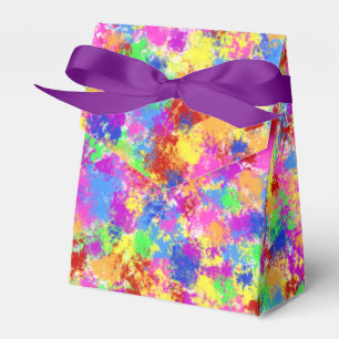 Caja Para Regalos Arco iris de la pintura de la salpicadura del