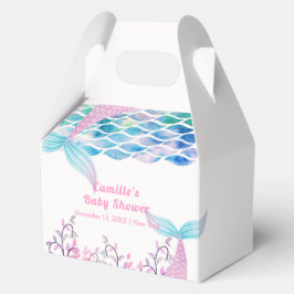 Caja Para Regalos Arcoiris bajo mar Mermaid Tail Baby Shower