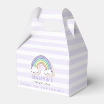 Arcoiris lindo - Lavender niños a rayas Cumpleaños