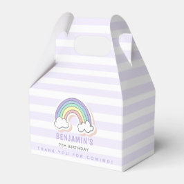 Caja Para Regalos Arcoiris lindo - Lavender niños a rayas Cumpleaños