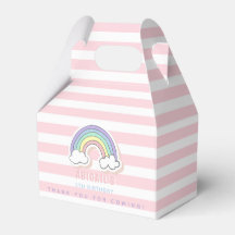 Arcoiris lindo - Niños rayados rosados pasteles Cu
