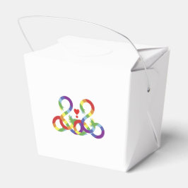 Caja Para Regalos Arcoiris, manos coloreadas