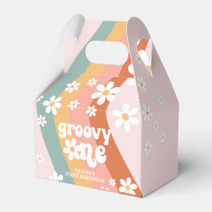 Caja Para Regalos Arcoíris Retro Groovy Uno Margarita