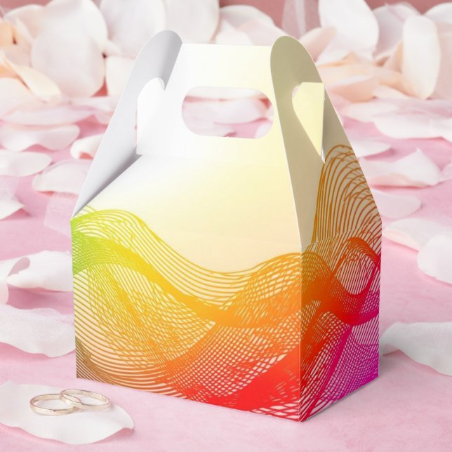 Caja Para Regalos Arcoíris simple moderno lindo café té (Boda)