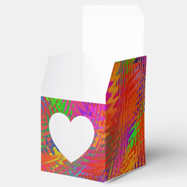 Caja Para Regalos Arcoiris tejido (Abierto)