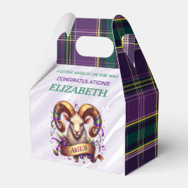 Caja Para Regalos Aries Zodiac Baby Shower 4"w x 2.5"l x 5"h