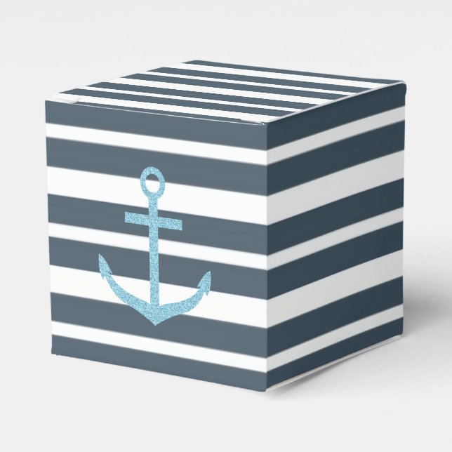 Caja Para Regalos Armada y franjas blancas (Costado Anverso)