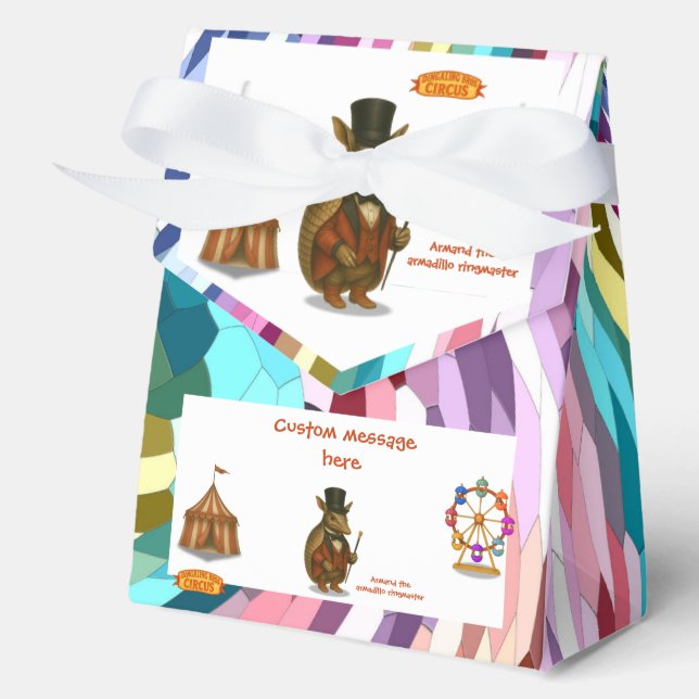 Caja Para Regalos Armand, armadillo ringmaster (Anverso)