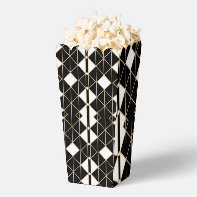 Caja Para Regalos Art Deco Black and Gold Geometric luxury (apareció)