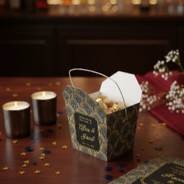 Caja Para Regalos Art Deco Embroidered-Style Wedding Favor Box