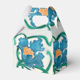Caja Para Regalos Art Nouveau Floral Majolica Faux Relief