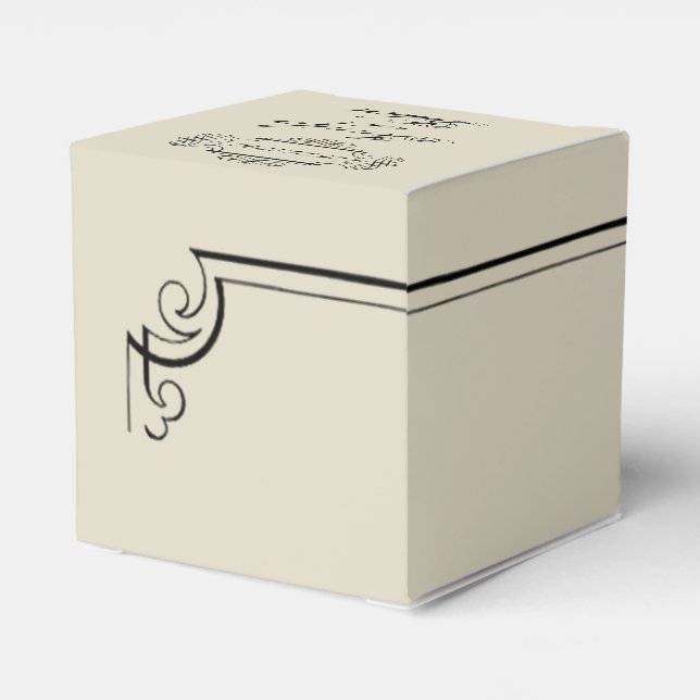 Caja Para Regalos Art Nouveau Posh Wedding Favor Box (Reverso Costado)