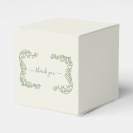 Caja Para Regalos Art Nouveau pretty cream wedding thank you card