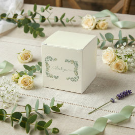 Caja Para Regalos Art Nouveau pretty cream wedding thank you card