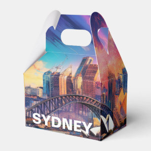 Caja Para Regalos Arte abstracto de la silueta de Sydney