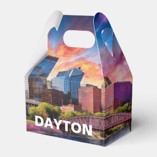 Caja Para Regalos Arte abstracto del horizonte de Dayton