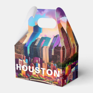 Caja Para Regalos Arte abstracto del horizonte de Houston