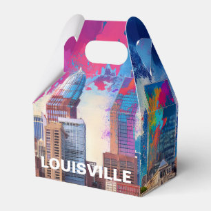 Caja Para Regalos Arte abstracto del horizonte de Louisville