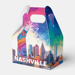 Caja Para Regalos Arte abstracto del horizonte de Nashville