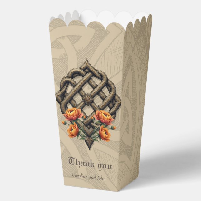 Caja Para Regalos Arte celta y esplendor floral en tonos cálidos (Anverso)