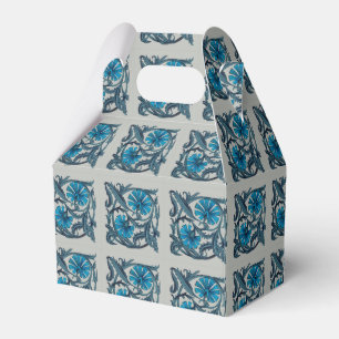 Caja Para Regalos Arte de azulejo decorativo vintage azul antiguo fl