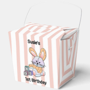Caja Para Regalos Arte de enfermería rayado rosado personalizado - F