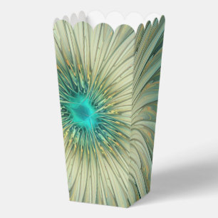 Caja Para Regalos Arte fractal de flores de fantasía verde abstracto