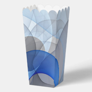 Caja Para Regalos Arte gráfico fractal abstracto azul gris moderno