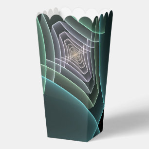 Caja Para Regalos Arte gráfico geométrico fractal teal moderno