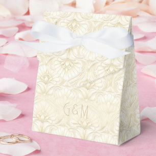 Caja Para Regalos Arte Ornamental Art Deco – Marfil Luxe de Boda P