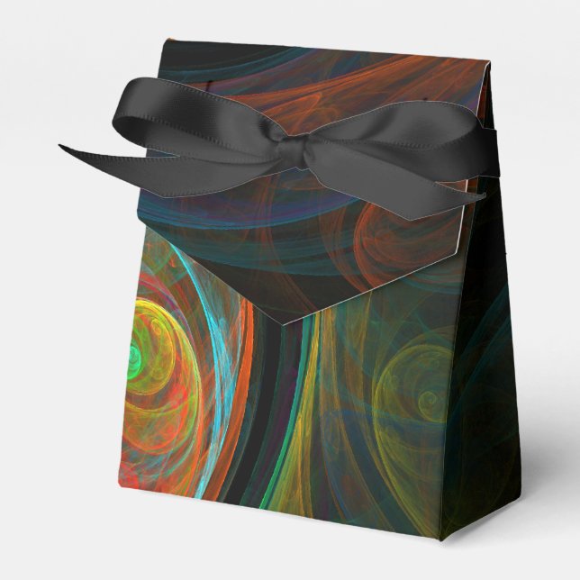 Caja Para Regalos Arte resumido azul de renacimiento (Front Side)