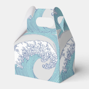 Caja Para Regalos Arte vintage de olas de surf Ukiyo-e japonés Costa