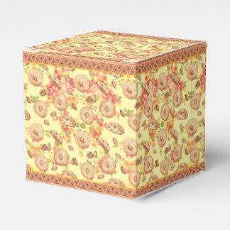 Caja Para Regalos Artesano Floral Vintage y Café