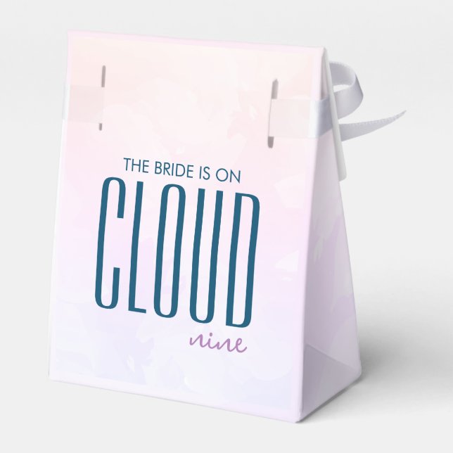 Caja Para Regalos Artsy Cloud Nine audaz lluvia de boda pastel (Reverso)