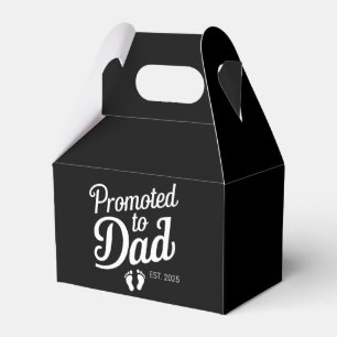 Caja Para Regalos Ascendido a Papá EST 2025 Divertido Pronto a Ser P