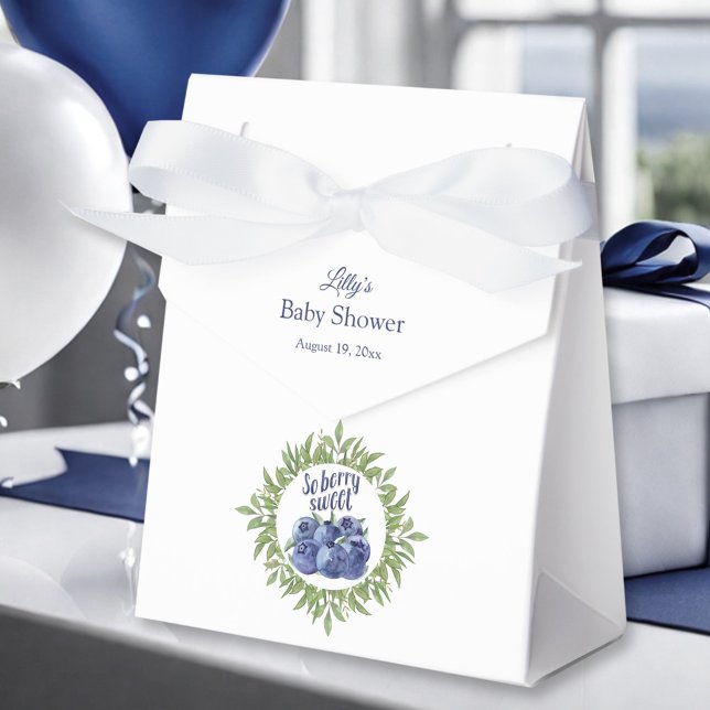 Caja Para Regalos Así que Berry Sweet Baby On the Way Blueberries (So Berry Sweet Baby On The Way Blueberries Favor Boxes)
