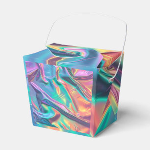 Caja Para Regalos Aspecto del Relieve metalizado arcoiris