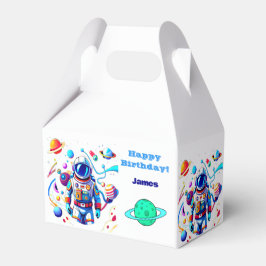 Caja Para Regalos Astronauta colorida y Univers en colores audaces